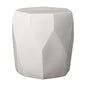 18 in. Facet Ceramic Garden Stool-Garden Stools-Emissary-White-LOOMLAN