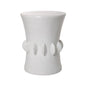 18 in. Jewel Ceramic Outdoor Garden Stool-Garden Stools-Emissary-White-LOOMLAN
