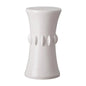 18 in. Jewel Stand Outdoor Side Table-Garden Stools-Emissary-White-LOOMLAN