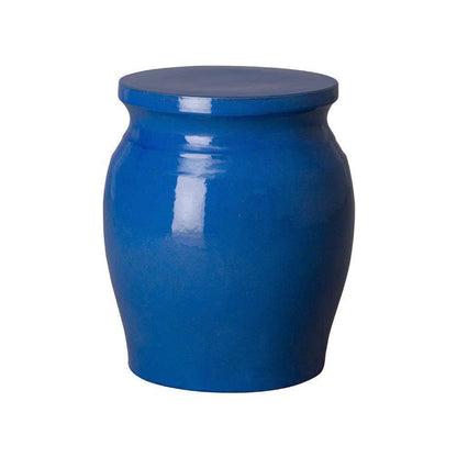 18 in. Koji Ceramic Outdoor Garden Stool Side Table-Garden Stools-Emissary-LOOMLAN