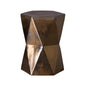 18 in. Matrix Hexagon Ceramic Outdoor Garden Stool-Garden Stools-Emissary-Gold-LOOMLAN