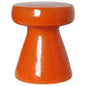 18 in. Mushroom Ceramic Outdoor Garden Stool-Garden Stools-Emissary-Burnt Orange-LOOMLAN