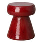 18 in. Portobello Ceramic Outdoor Garden Stool Outdoor-Garden Stools-Emissary-Red-LOOMLAN