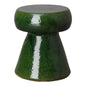 18 in. Portobello Ceramic Outdoor Garden Stool Outdoor-Garden Stools-Emissary-Green-LOOMLAN