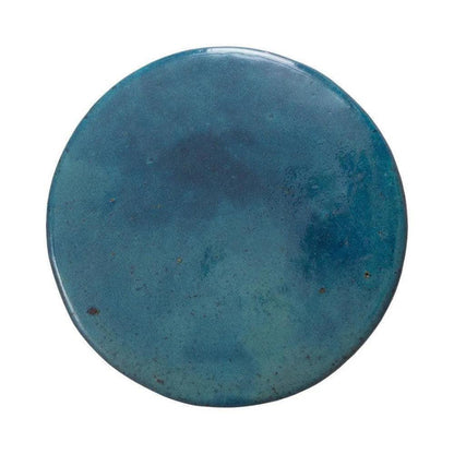18 in. Round Reef Teal Ceramic Outdoor Garden Stool-Garden Stools-Emissary-LOOMLAN