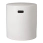 18 in. Round White Ceramic Outdoor Garden Stool-Garden Stools-Emissary-White-LOOMLAN