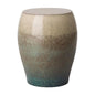 18 in. Seiji Ceramic Garden Stool-Garden Stools-Emissary-Bayside Green-LOOMLAN