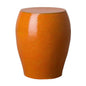 18 in. Seiji Ceramic Garden Stool-Garden Stools-Emissary-Bright Orange-LOOMLAN