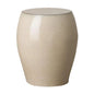18 in. Seiji Ceramic Garden Stool-Garden Stools-Emissary-Cream-LOOMLAN