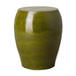 18 in. Seiji Ceramic Garden Stool-Garden Stools-Emissary-Green-LOOMLAN