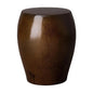 18 in. Seiji Ceramic Garden Stool-Garden Stools-Emissary-Mocha Pearl-LOOMLAN