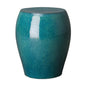 18 in. Seiji Ceramic Garden Stool-Garden Stools-Emissary-Teal-LOOMLAN