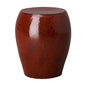 18 in. Seiji Ceramic Garden Stool-Garden Stools-Emissary-Tropical Red-LOOMLAN