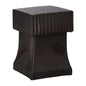18 in. Square Alex Ceramic Outdoor Garden Stool-Garden Stools-Emissary-Gunmetal-LOOMLAN