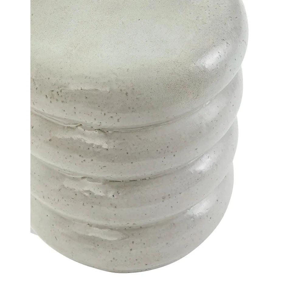 18 in. Torus Ceramic Outdoor Garden Stool-Garden Stools-Emissary-LOOMLAN
