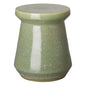 18 in. Vic Ceramic Outdoor Garden Stool-Garden Stools-Emissary-Green Speckle-LOOMLAN