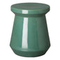 18 in. Vic Ceramic Outdoor Garden Stool-Garden Stools-Emissary-Teal-LOOMLAN