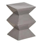 18 in. Zigzag Outdoor Decorative Garden Stool-Garden Stools-Emissary-Gray-LOOMLAN