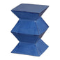 18 in. Zigzag Outdoor Decorative Garden Stool-Garden Stools-Emissary-Blue-LOOMLAN