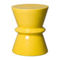 18 in. Zip Ceramic Outdoor Garden Stool-Garden Stools-Emissary-Yellow-LOOMLAN
