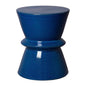 18 in. Zip Ceramic Outdoor Garden Stool-Garden Stools-Emissary-Blue-LOOMLAN