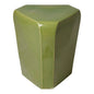 18.5 in. Triangle Ceramic Outdoor Garden Stool-Garden Stools-Emissary-Celery Green-LOOMLAN