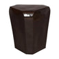 18.5 in. Triangle Ceramic Outdoor Garden Stool-Garden Stools-Emissary-Black-LOOMLAN