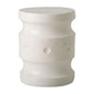 19 in. Spindle Outdoor Decorative Garden Stool-Garden Stools-Emissary-White-LOOMLAN
