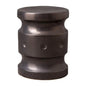 19 in. Spindle Outdoor Decorative Garden Stool-Garden Stools-Emissary-Gunmetal-LOOMLAN