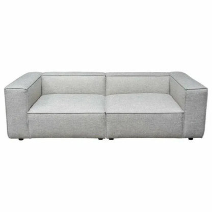 2 PC Set Beige Low Back Modular Sofa in Barley-Modular Sofas-Diamond Sofa-LOOMLAN