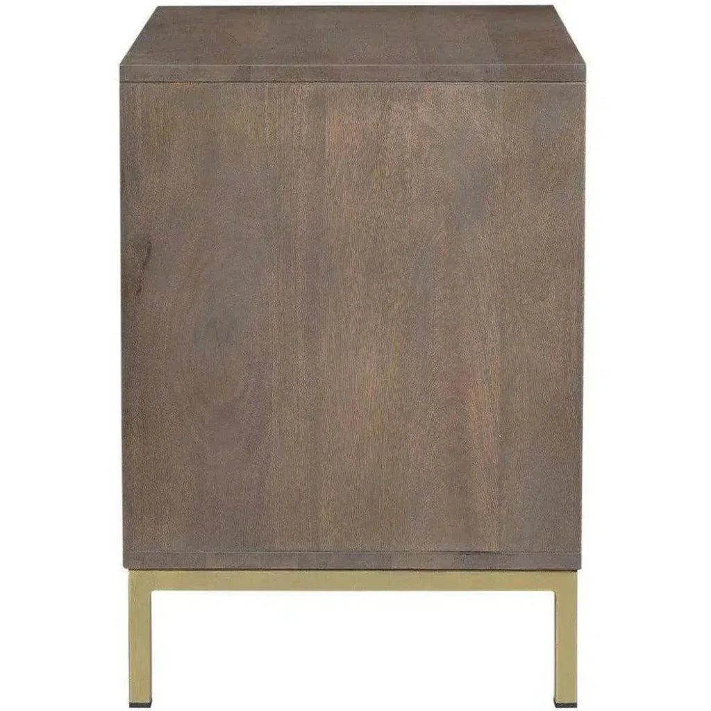 20 Inch Nightstand Grey Art Deco - LOOMLAN - Moe's Home - Nightstands