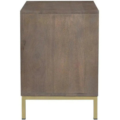 20 Inch Nightstand Grey Art Deco - LOOMLAN - Moe's Home - Nightstands