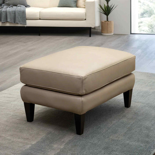Jane Classical Design Leather Ottoman