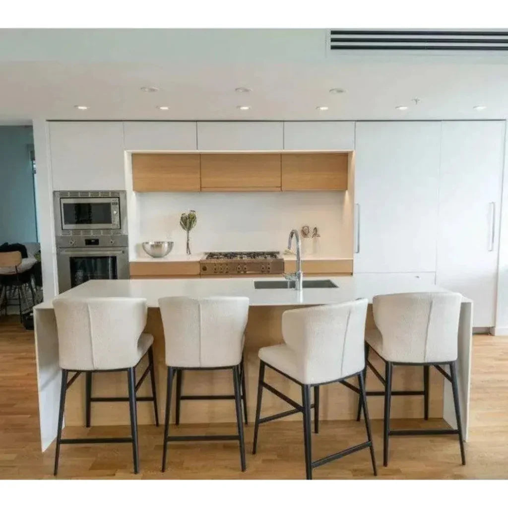 20.5 Inch Counter Stool Beige Contemporary - LOOMLAN - Moe's Home - Counter Stools