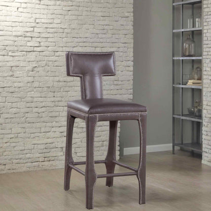 Paris Top Grain Leather Barstool
