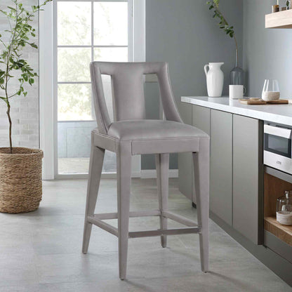 Dalton Top Grain Leather Leather Barstool