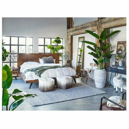 21.5 Inch Nightstand Brown Industrial - LOOMLAN - Moe's Home - Nightstands