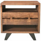 21.5 Inch Nightstand Brown Industrial - LOOMLAN - Moe's Home - Nightstands
