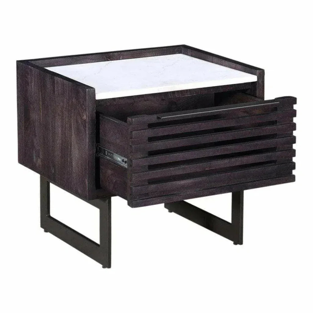 22 Inch Nightstand Dark Grey Contemporary - LOOMLAN - Moe's Home - Nightstands