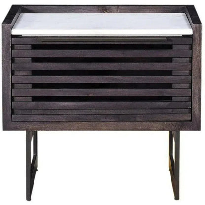 22 Inch Nightstand Dark Grey Contemporary - LOOMLAN - Moe's Home - Nightstands