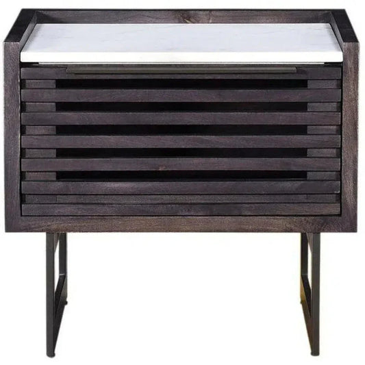 22 Inch Nightstand Dark Grey Contemporary - LOOMLAN - Moe's Home - Nightstands