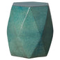 22 in. Brilliant Matrix Ceramic Garden Stool-Garden Stools-Emissary-Teal-LOOMLAN