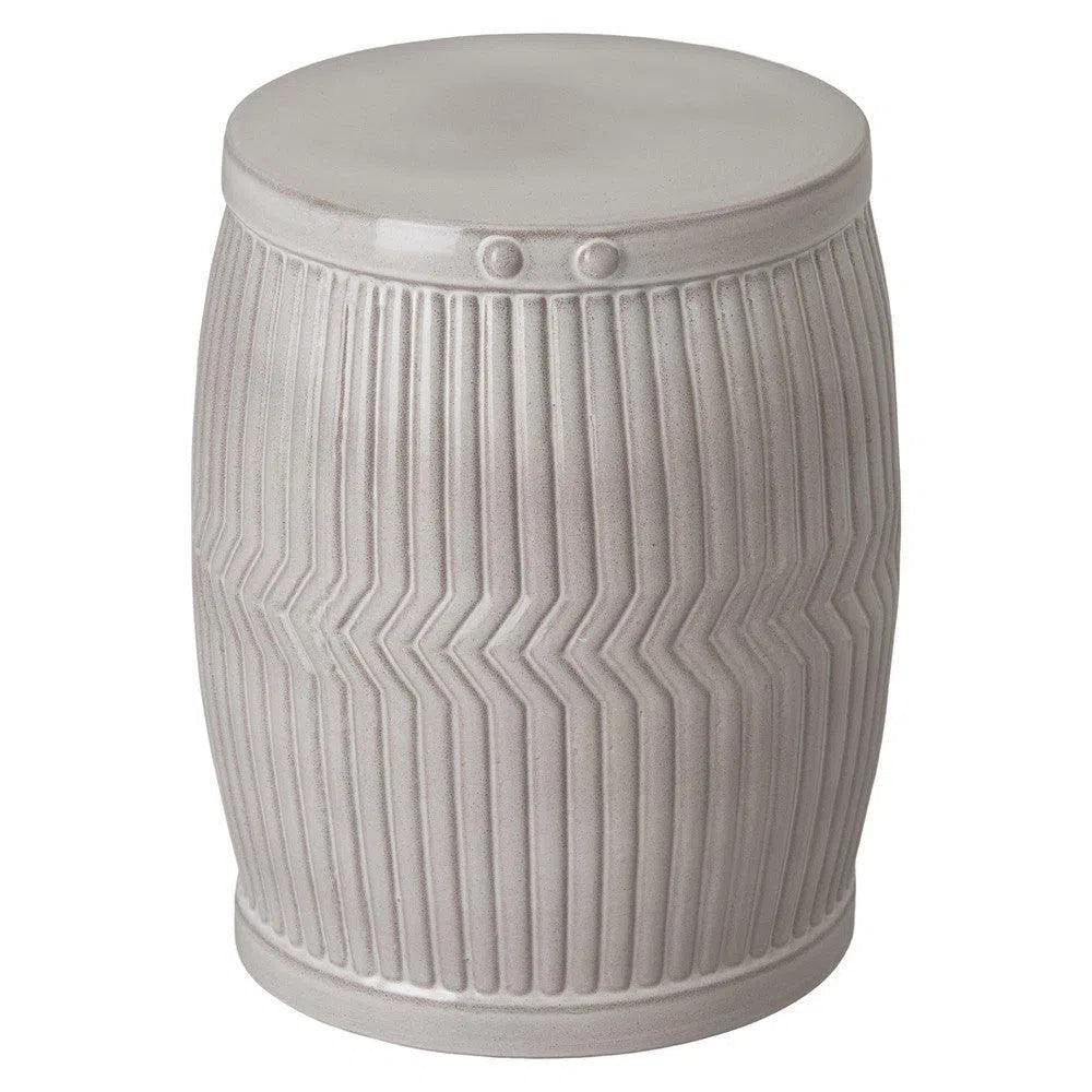 22 in. Dolly Tub Ceramic Outdoor Garden Stool-Garden Stools-Emissary-LOOMLAN