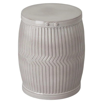 22 in. Dolly Tub Ceramic Outdoor Garden Stool-Garden Stools-Emissary-LOOMLAN
