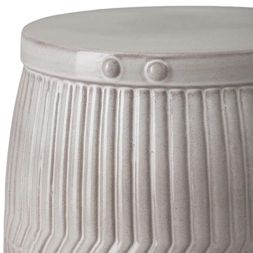22 in. Dolly Tub Ceramic Outdoor Garden Stool-Garden Stools-Emissary-LOOMLAN