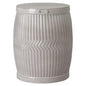 22 in. Dolly Tub Ceramic Outdoor Garden Stool-Garden Stools-Emissary-Gray-LOOMLAN