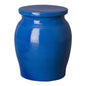 22 in. Koji Ceramic Outdoor Garden Stool-Garden Stools-Emissary-Blue-LOOMLAN
