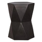 22 in. Matrix Hexagon Outdoor Garden Stool-Garden Stools-Emissary-Gunmetal-LOOMLAN