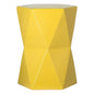 22 in. Matrix Hexagon Outdoor Garden Stool-Garden Stools-Emissary-Yellow-LOOMLAN