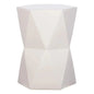 22 in. Matrix Hexagon Outdoor Garden Stool-Garden Stools-Emissary-White-LOOMLAN